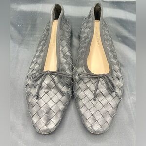 Loeffler Randall Landrey Woven Leather Ballet Flats - Black Size 8.5 M Flr Model